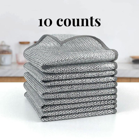 🔥Buy 1 Get 1 FREE (20 Cloths)🔥Reusable Diamond Weave Scrubber Cloths